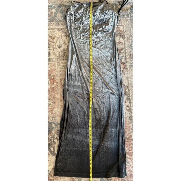 Vintage Rampage Velvet Iridescent Open Back Maxi Dress Whimsigoth Fairy Medium - Picture 6 of 15